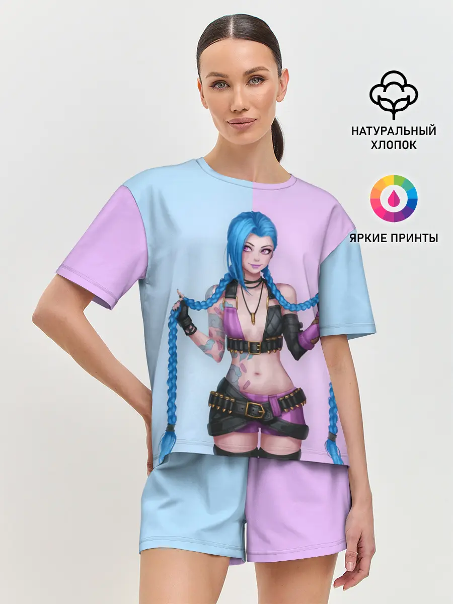 Женская пижама с шортами / League of Legends Jinx
