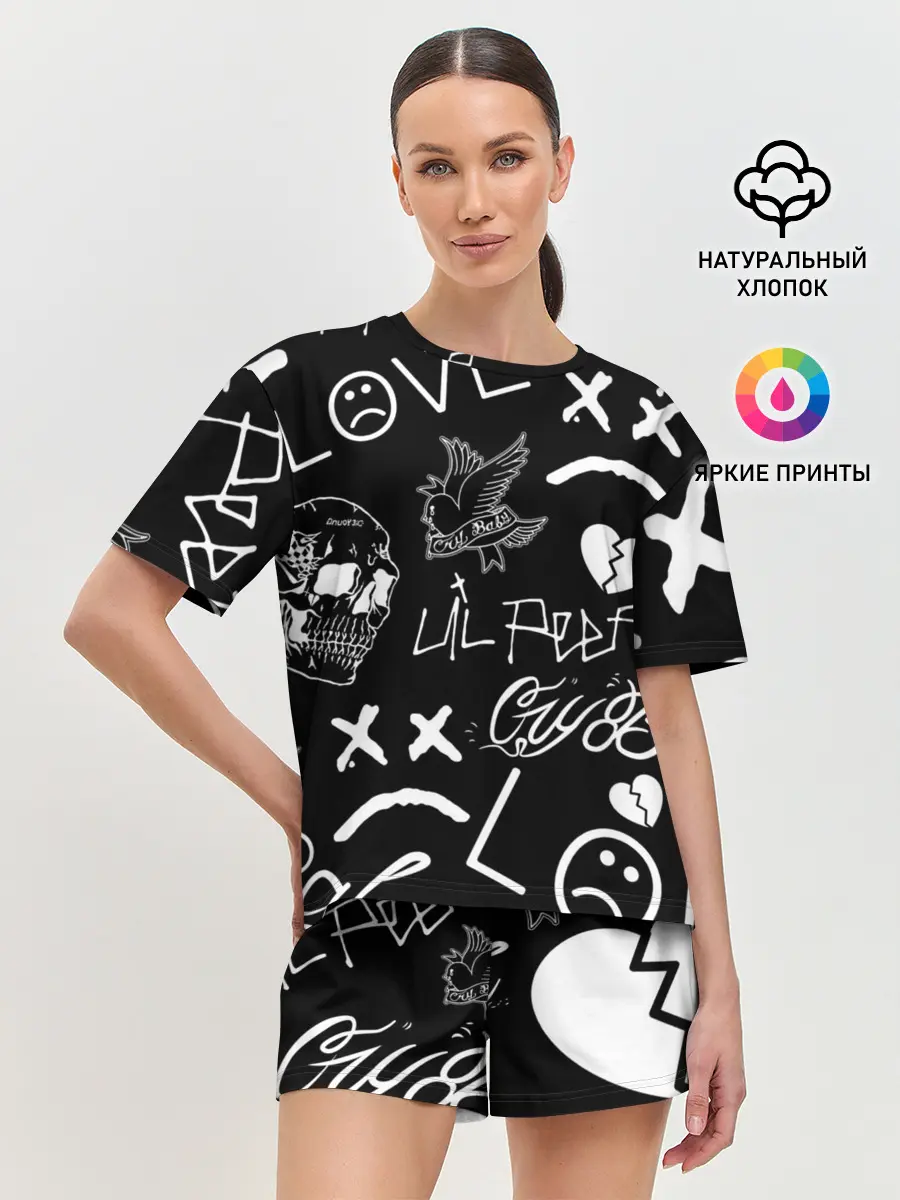 Женская пижама с шортами / Lil Peep