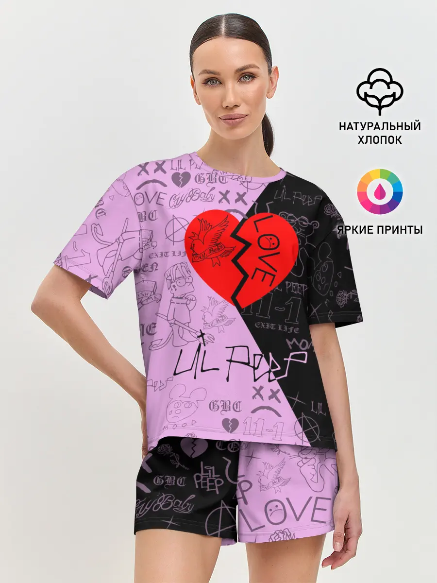 Женская пижама с шортами / LIL PEEP.