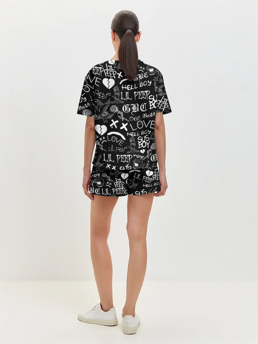 Женская пижама с шортами / LIL PEEP LOGOBOMBING | ЛИЛ ПИП