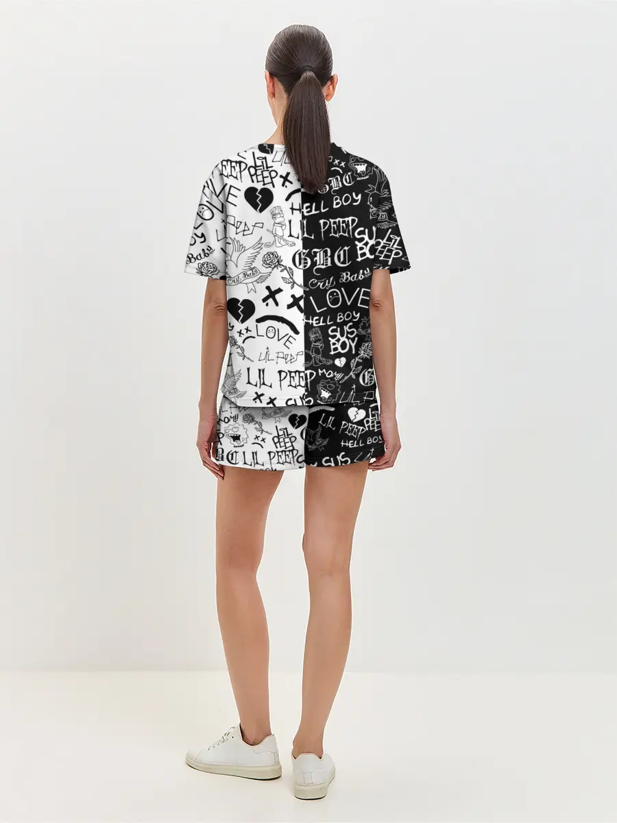 Женская пижама с шортами / LIL PEEP LOGOBOMBING | ЛИЛ ПИП