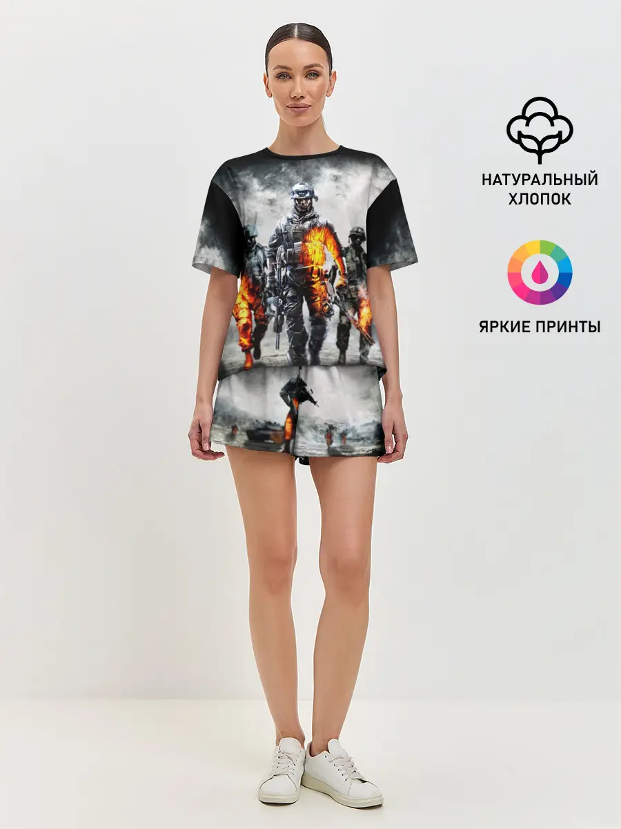 Женская пижама с шортами / Battlefield | Батлфилд