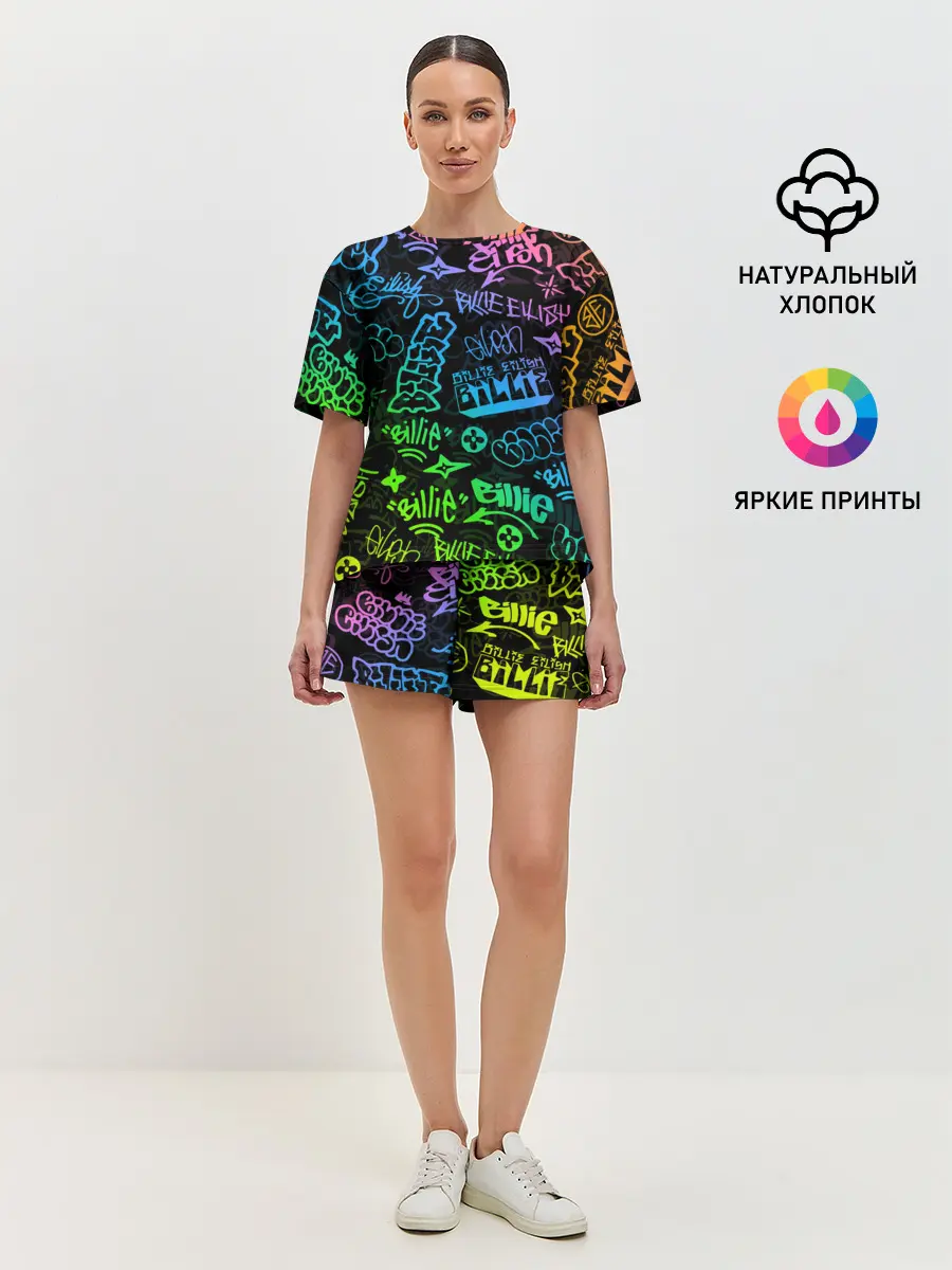 Женская пижама с шортами / BILLIE EILISH | БИЛЛИ АЙЛИШ
