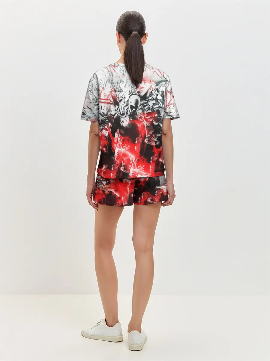 Женская пижама с шортами / One-Punch Man Collage