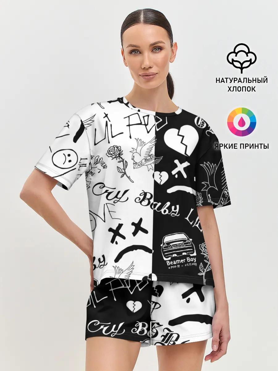 Женская пижама с шортами / LIL PEEP