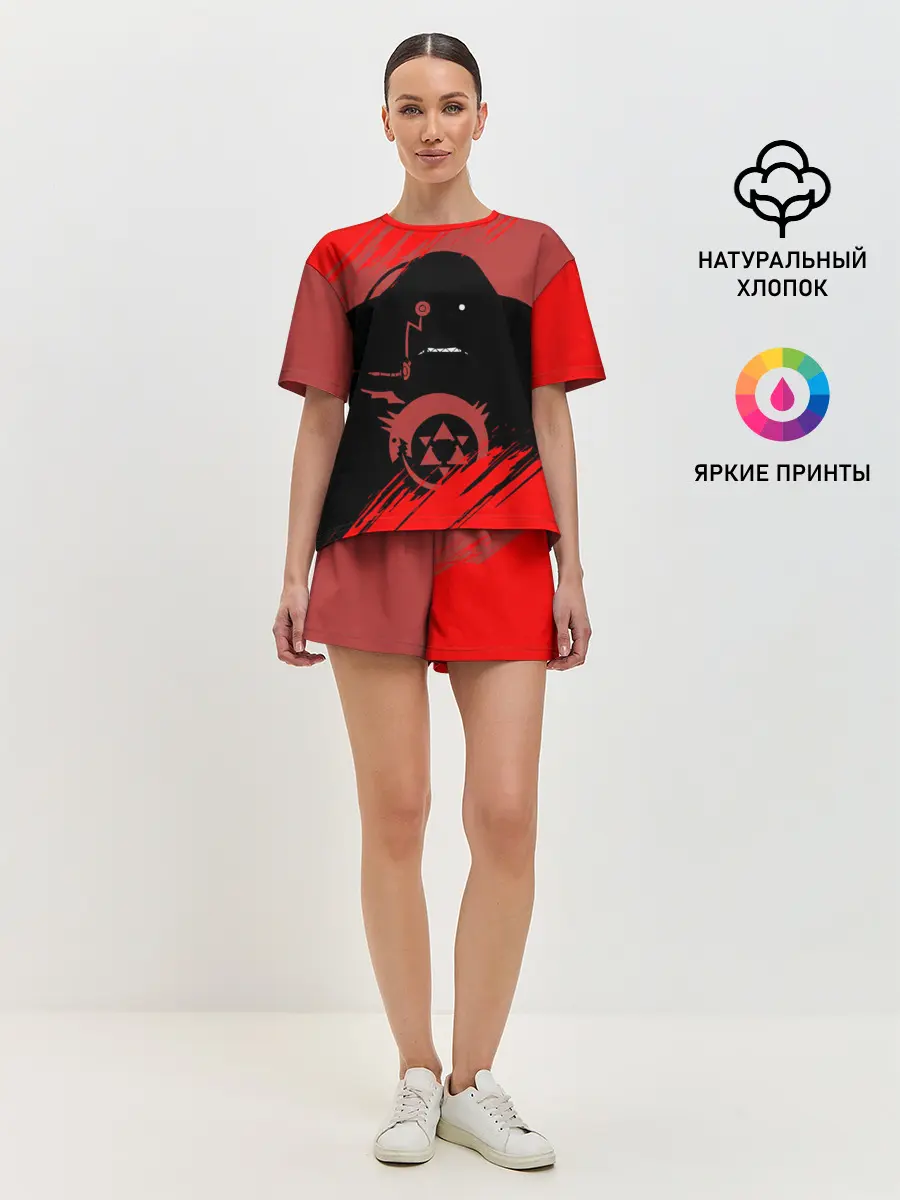 Женская пижама с шортами / Стальной алхимик | Обжорство