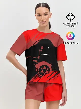 Женская пижама с шортами / Стальной алхимик | Обжорство