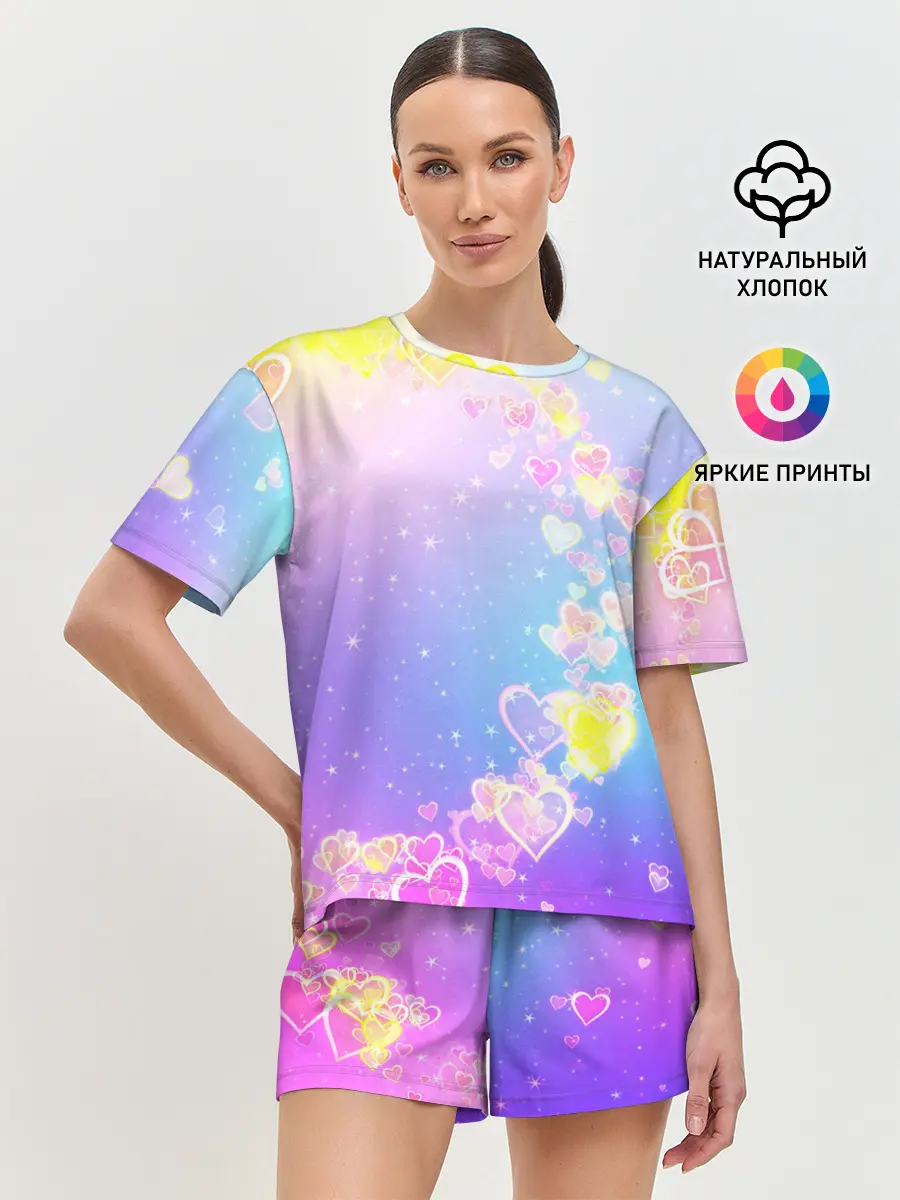 Женская пижама с шортами / ЛЮБОВЬ ГРАДИЕНТ
