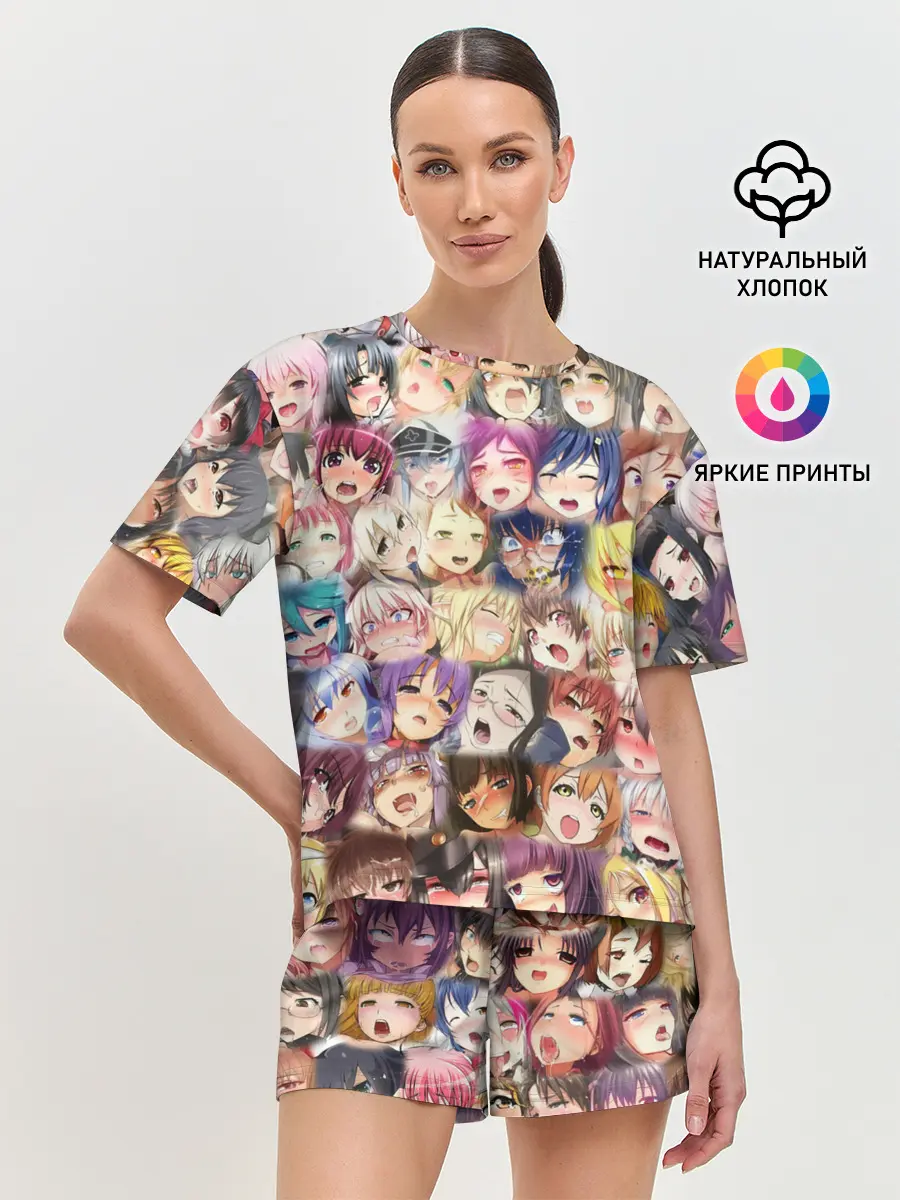 Женская пижама с шортами / MANY FACES OF AHEGAO! color