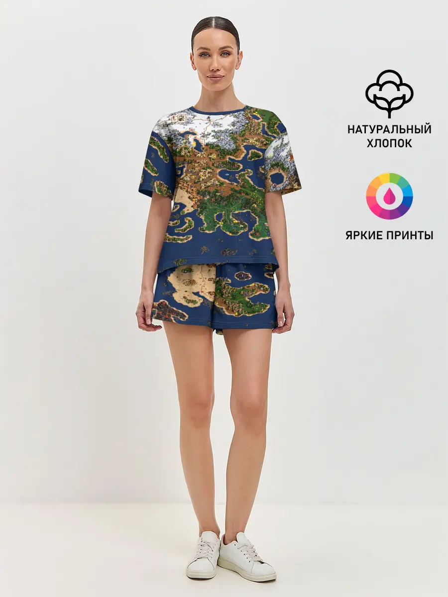 Женская пижама с шортами / HEROES 3 КАРТА