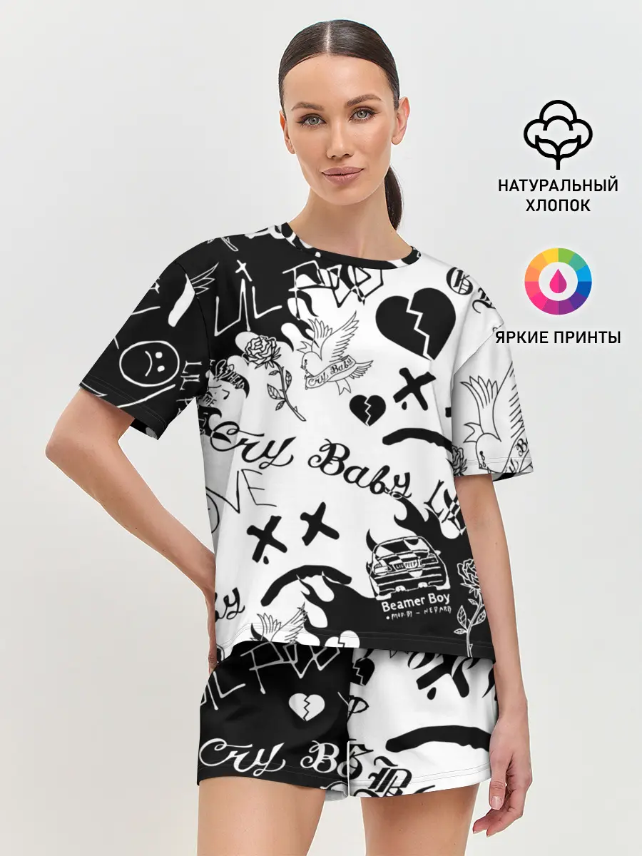 Женская пижама с шортами / LIL PEEP | ЛИЛ ПИП