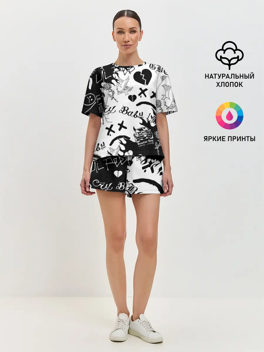 Женская пижама с шортами / LIL PEEP | ЛИЛ ПИП