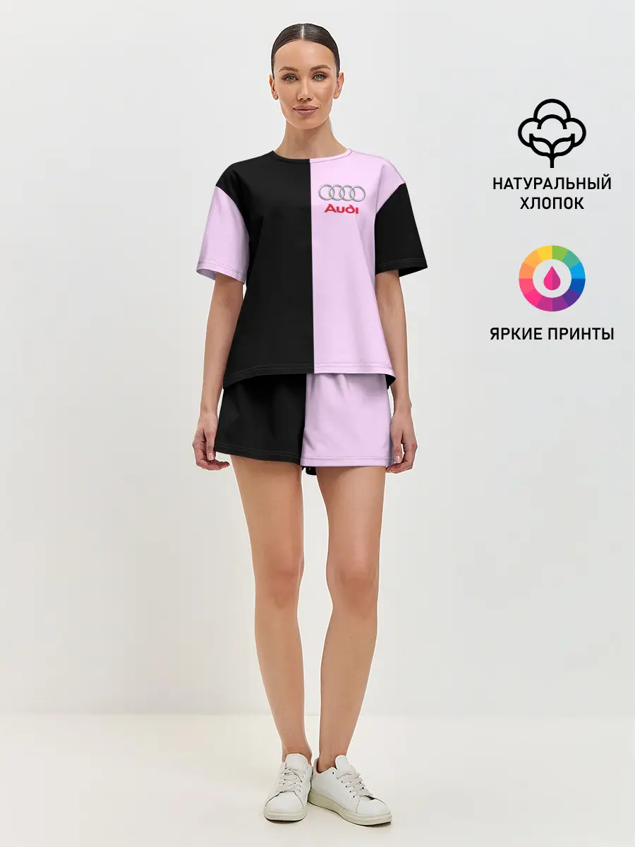Женская пижама с шортами / AUDI PINK | АУДИ