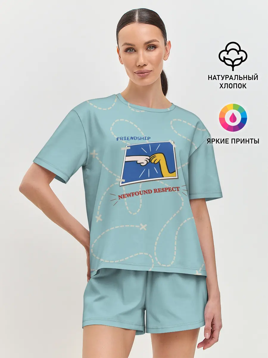 Женская пижама с шортами / Friendship. Adventure time
