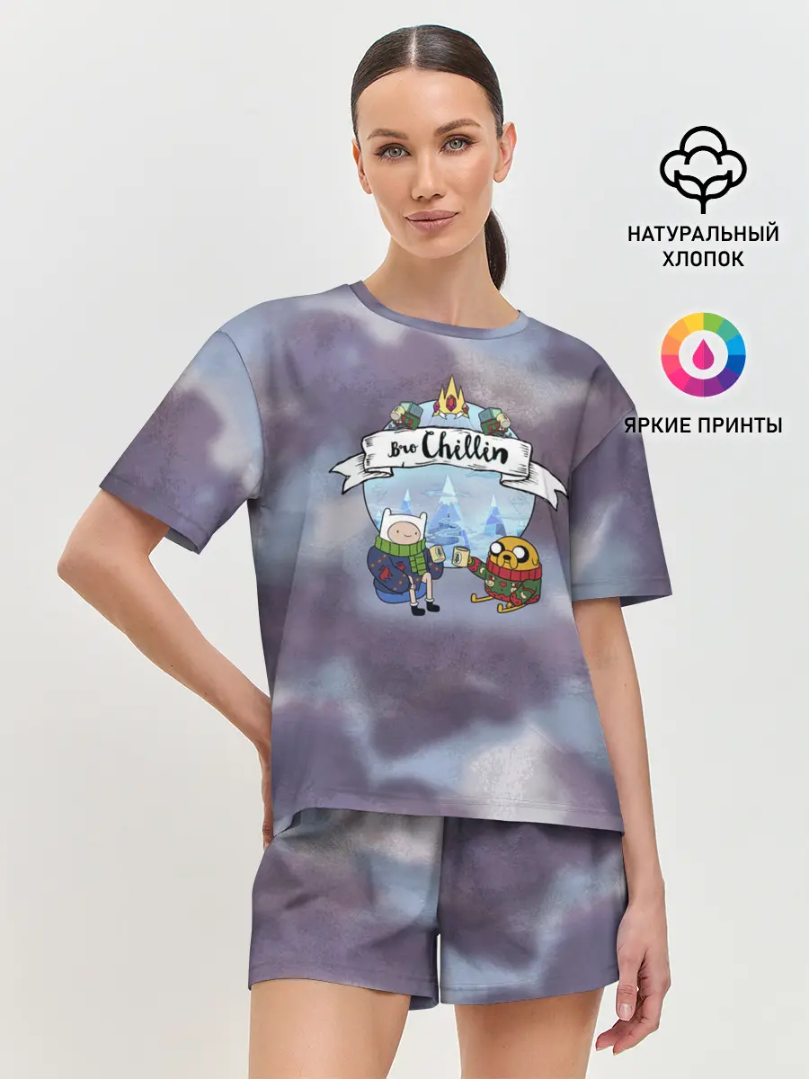 Женская пижама с шортами / Фин и Джейк