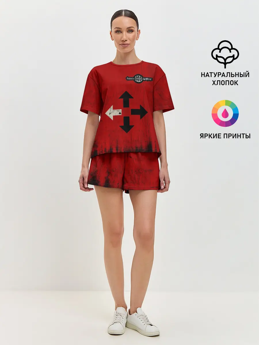 Женская пижама с шортами / THREE DAYS GRACE RED