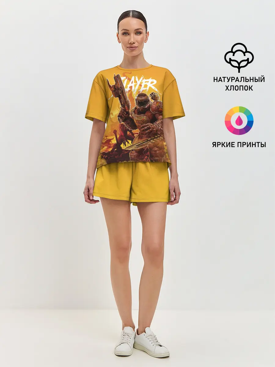 Женская пижама с шортами / Doom Slayer
