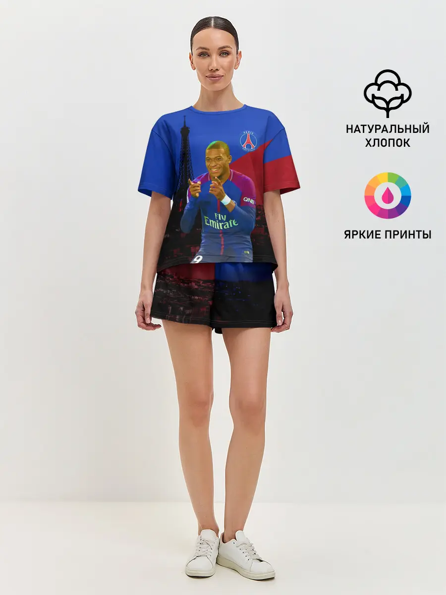 Женская пижама с шортами / Мбапе