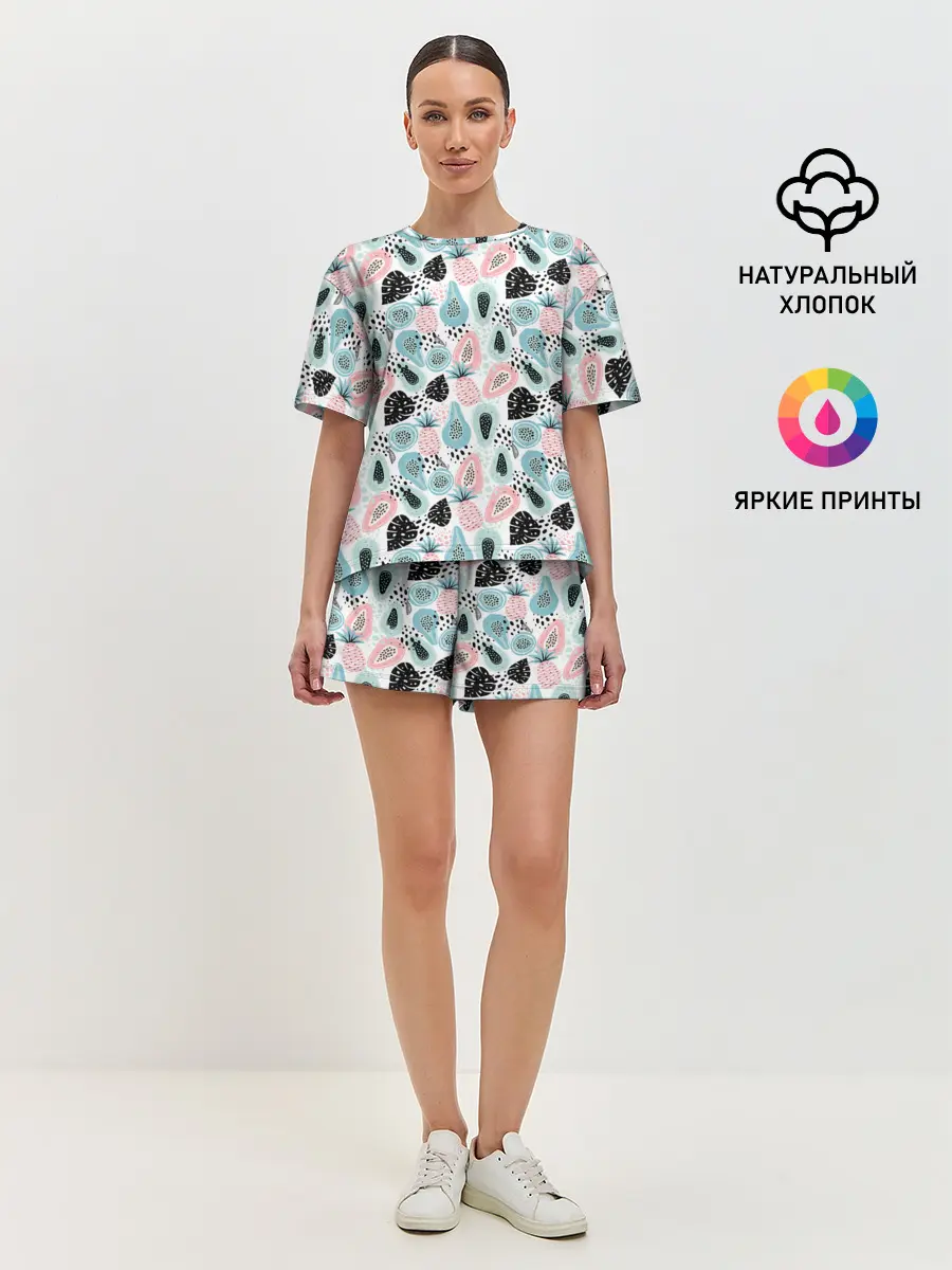 Женская пижама с шортами / АВОКАДО