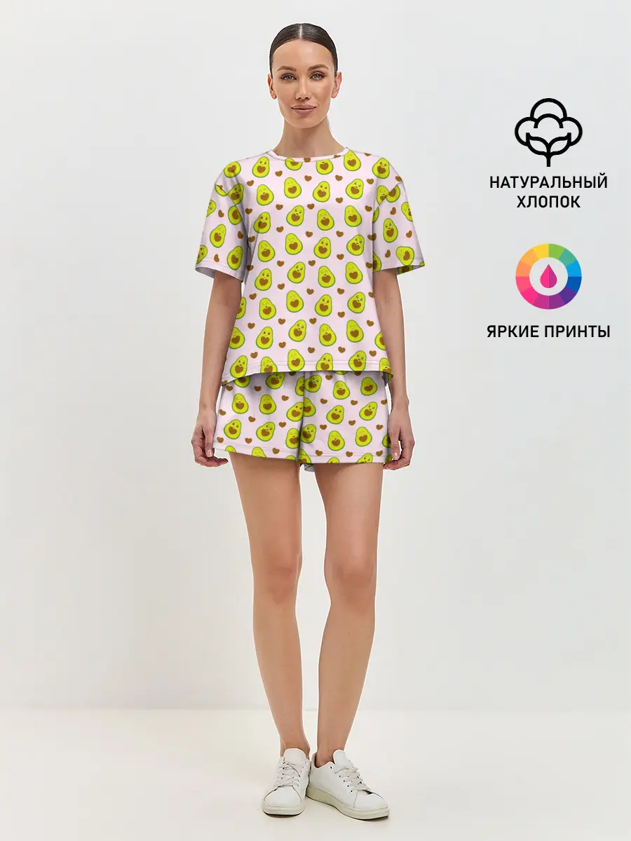 Женская пижама с шортами / АВОКАДО