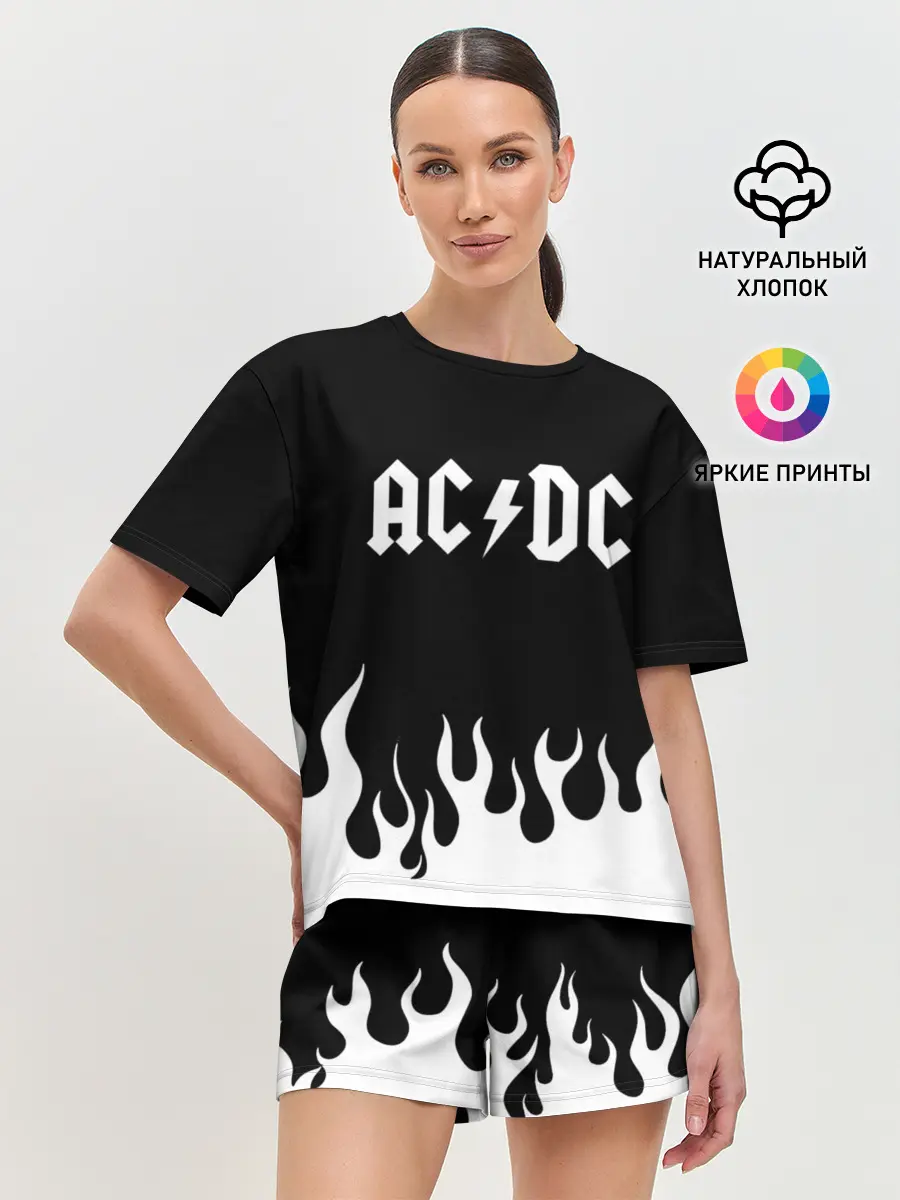 Женская пижама с шортами / AC DC