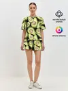 Женская пижама с шортами / Avocado background