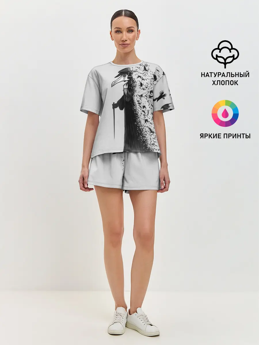 Женская пижама с шортами / Чумной доктор