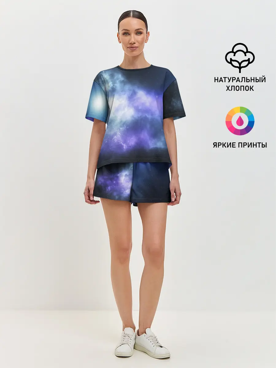 Женская пижама с шортами / ГОЛУБОЕ НЕБО