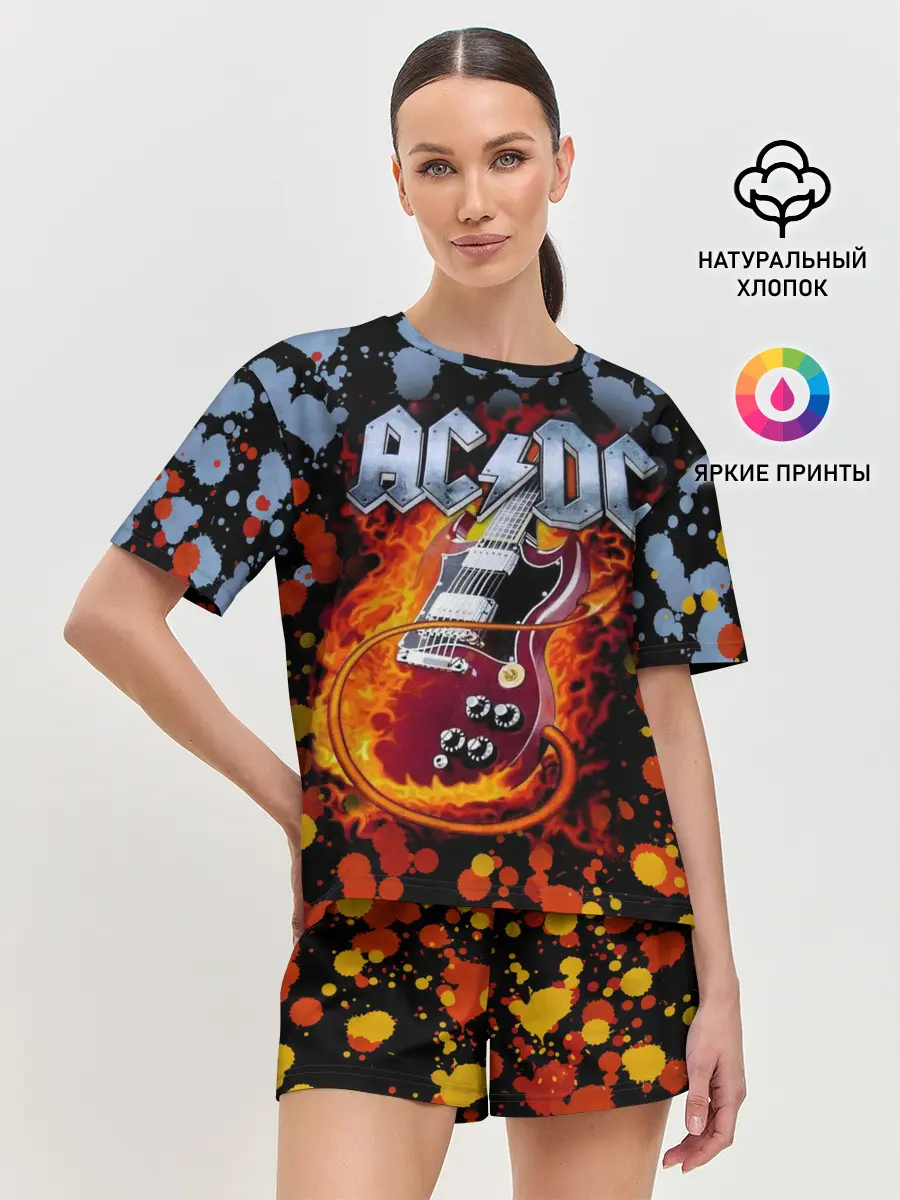 Женская пижама с шортами / AC/DC