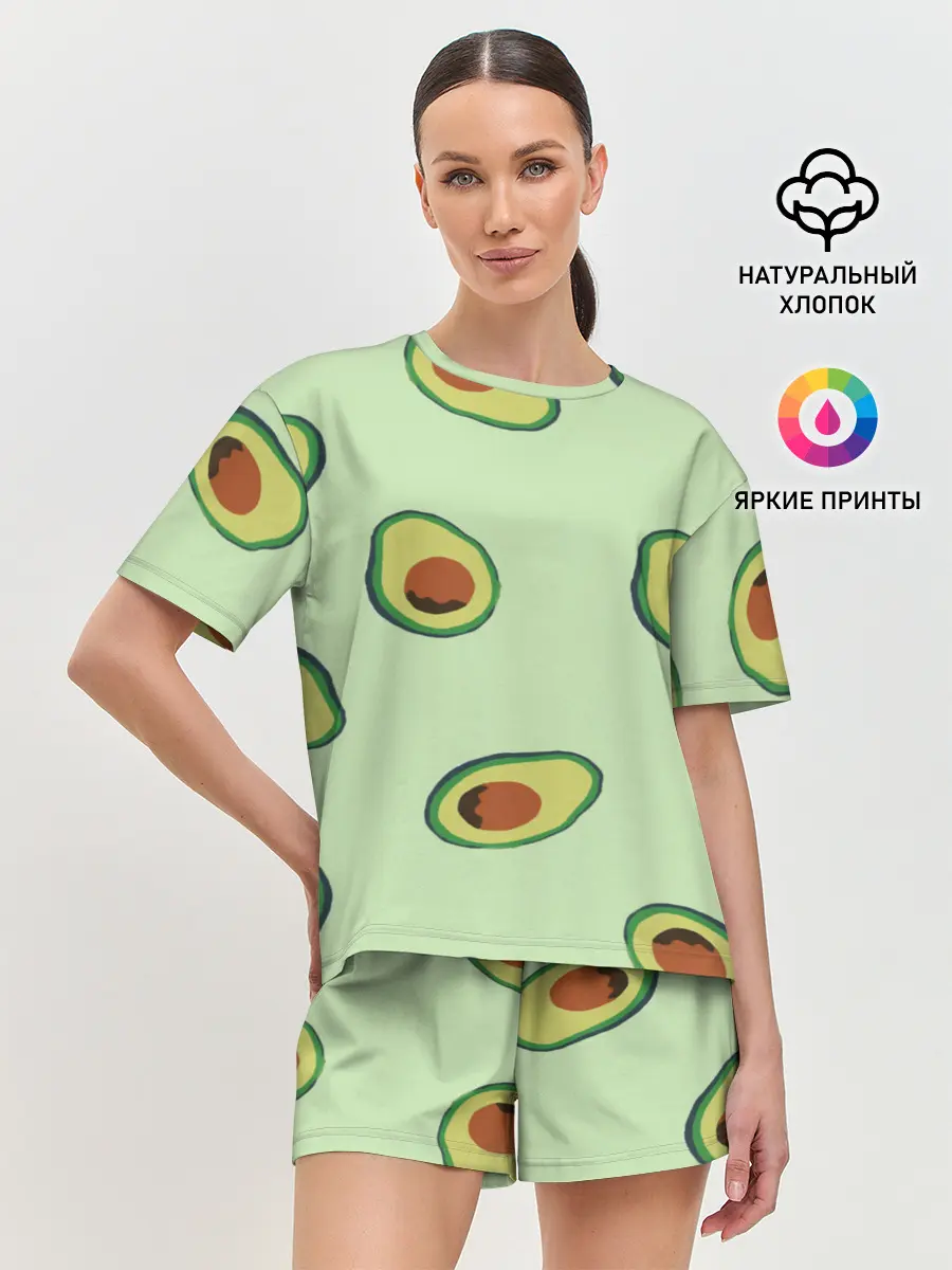 Женская пижама с шортами / АВОКАДО.