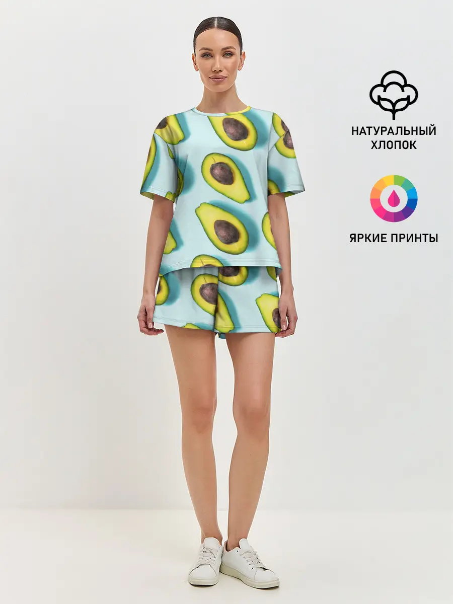 Женская пижама с шортами / АВОКАДО.