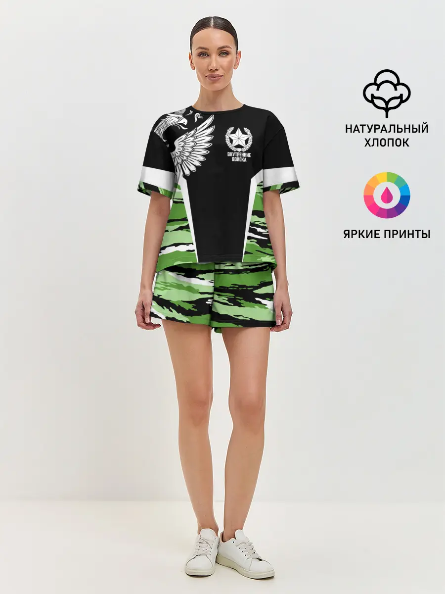 Женская пижама с шортами / Внутренние войска