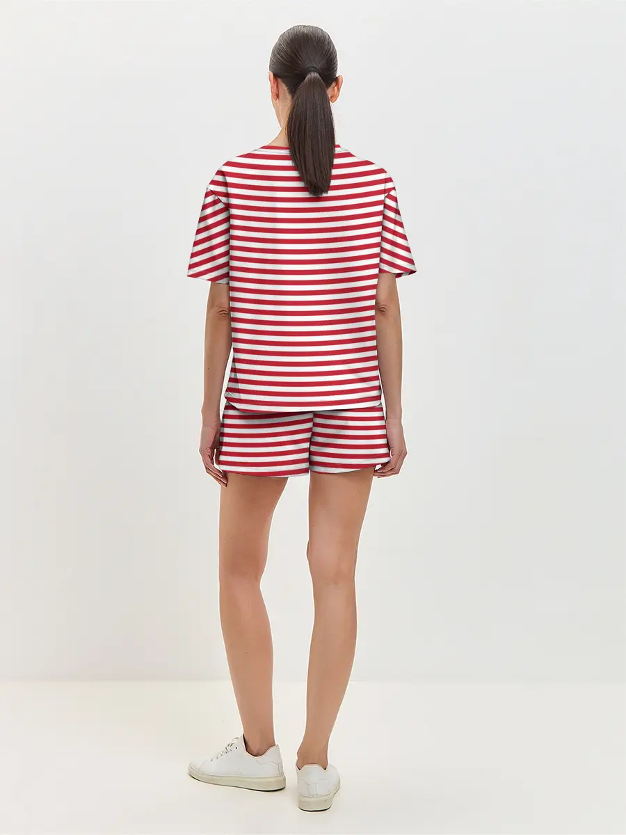 Женская пижама с шортами / Тельняшка Внутренних Войск