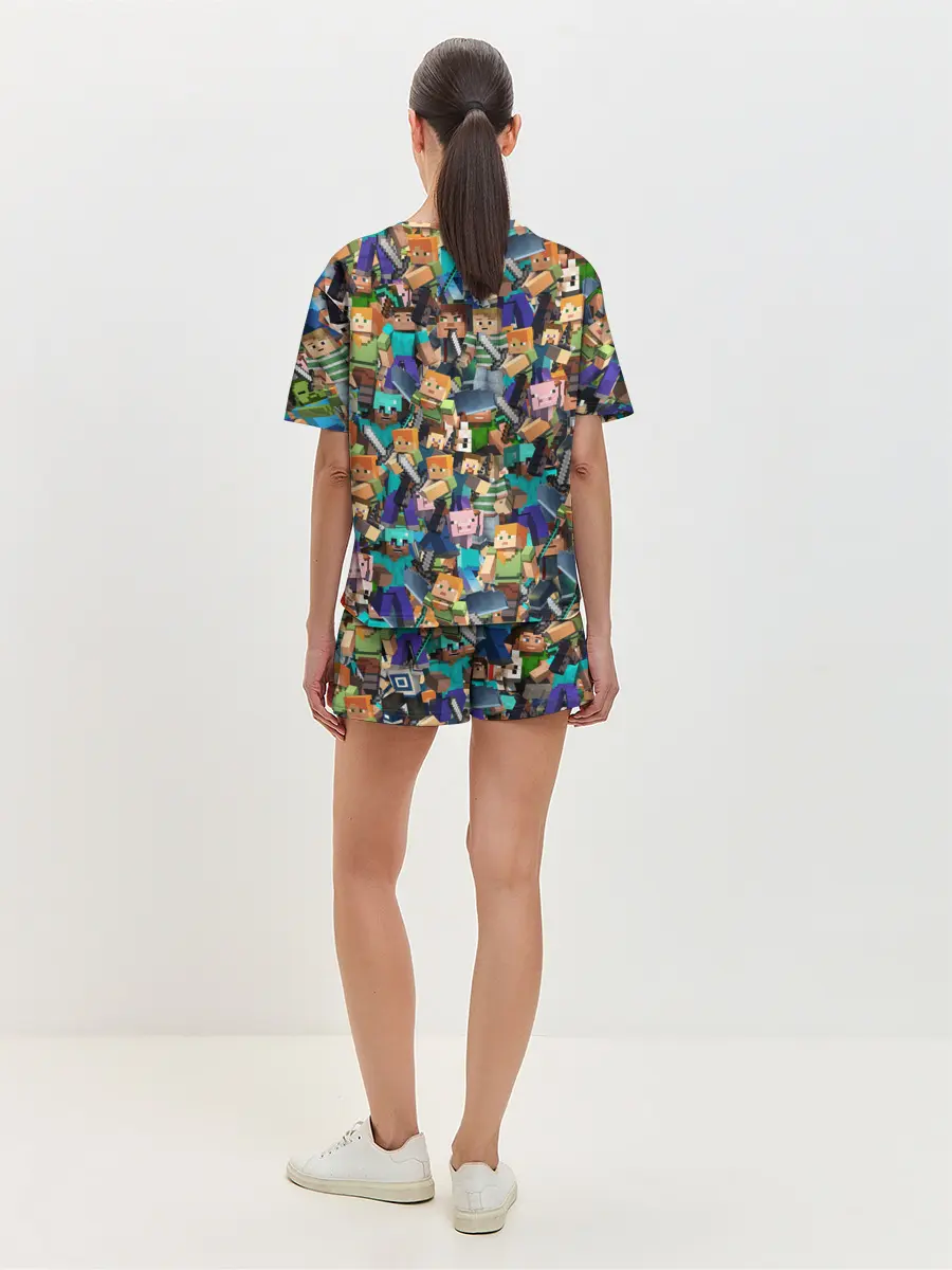 Женская пижама с шортами / MINECRAFT ПЕРСОНАЖИ