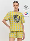 Женская пижама с шортами / Coat of Hufflepuff
