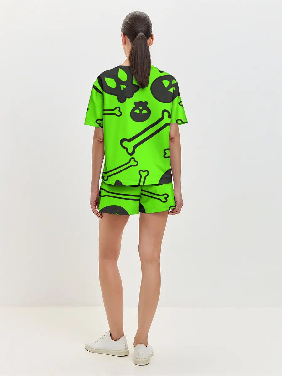 Женская пижама с шортами / Черепа