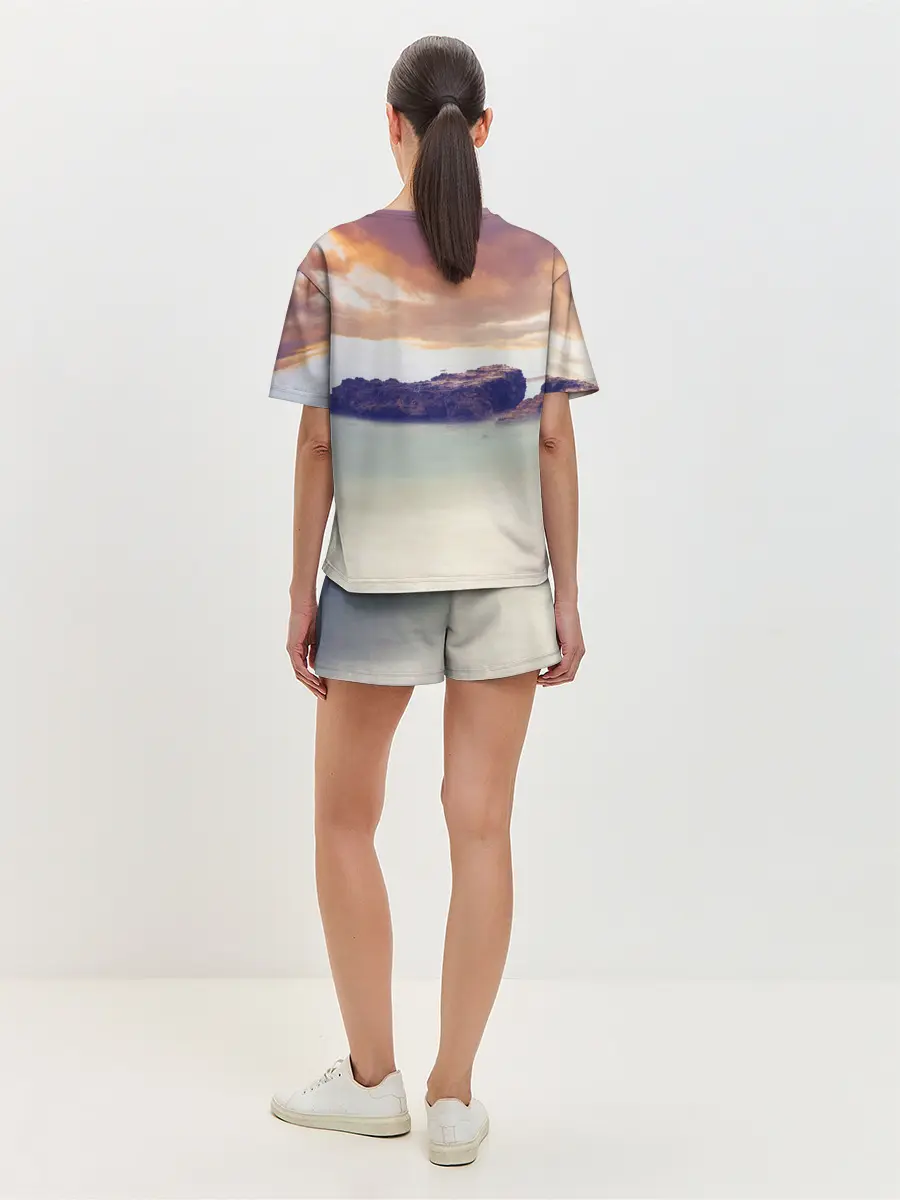 Женская пижама с шортами / Sea Sunset Horse