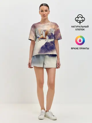 Женская пижама с шортами / Sea Sunset Horse