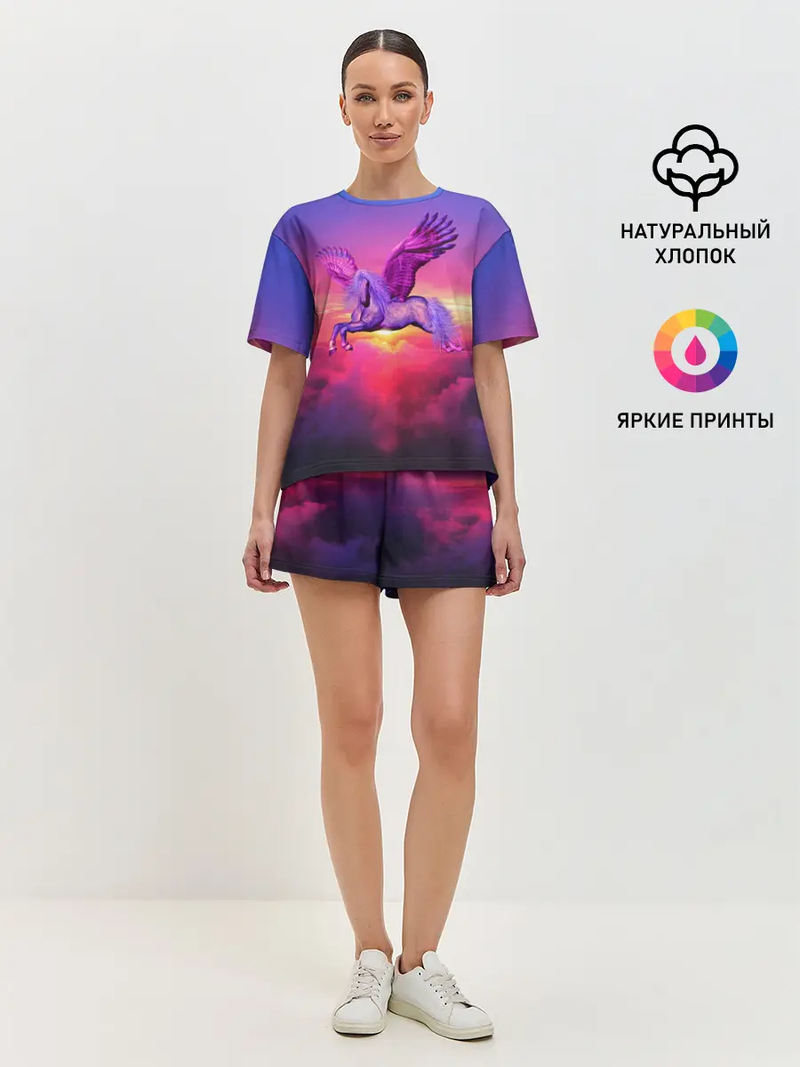 Женская пижама с шортами / Dusk Sky Horse