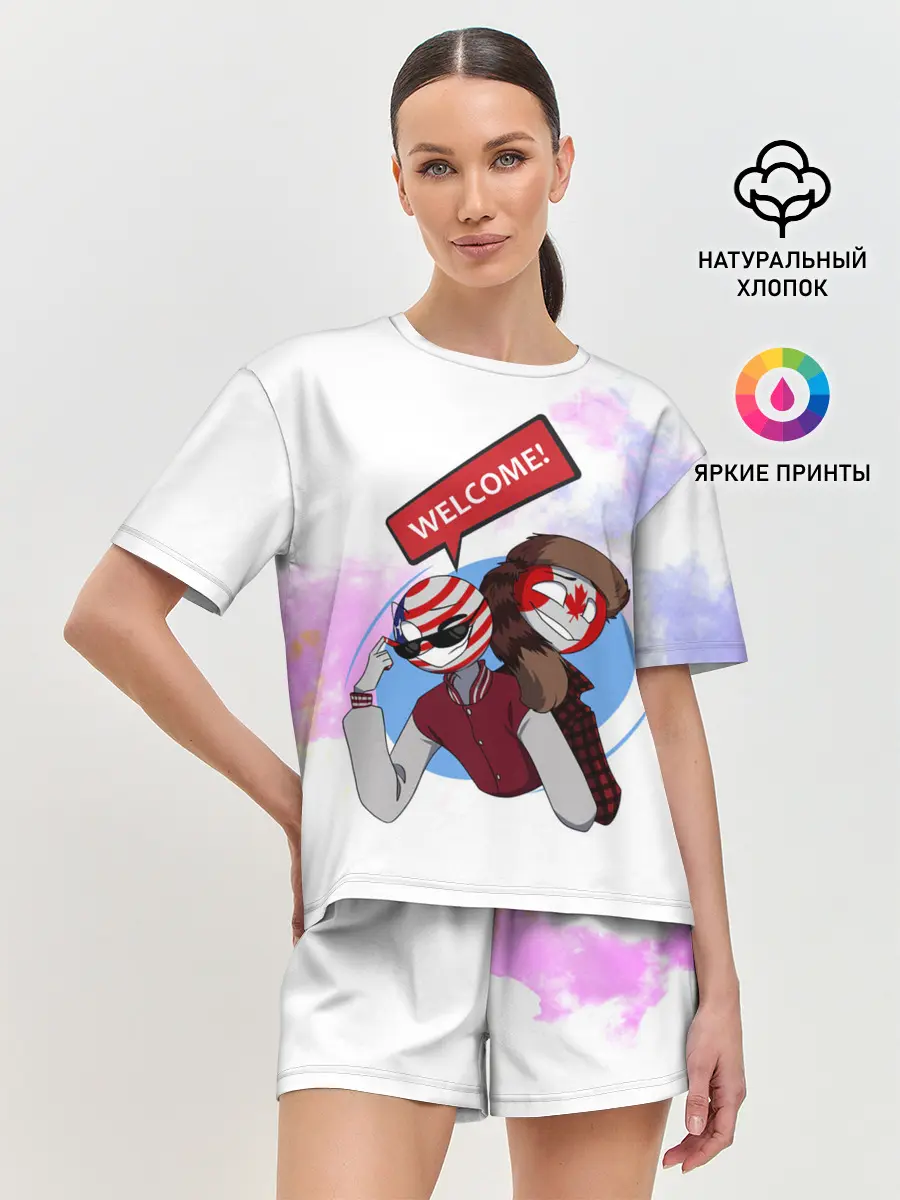 Женская пижама с шортами / Country Humans