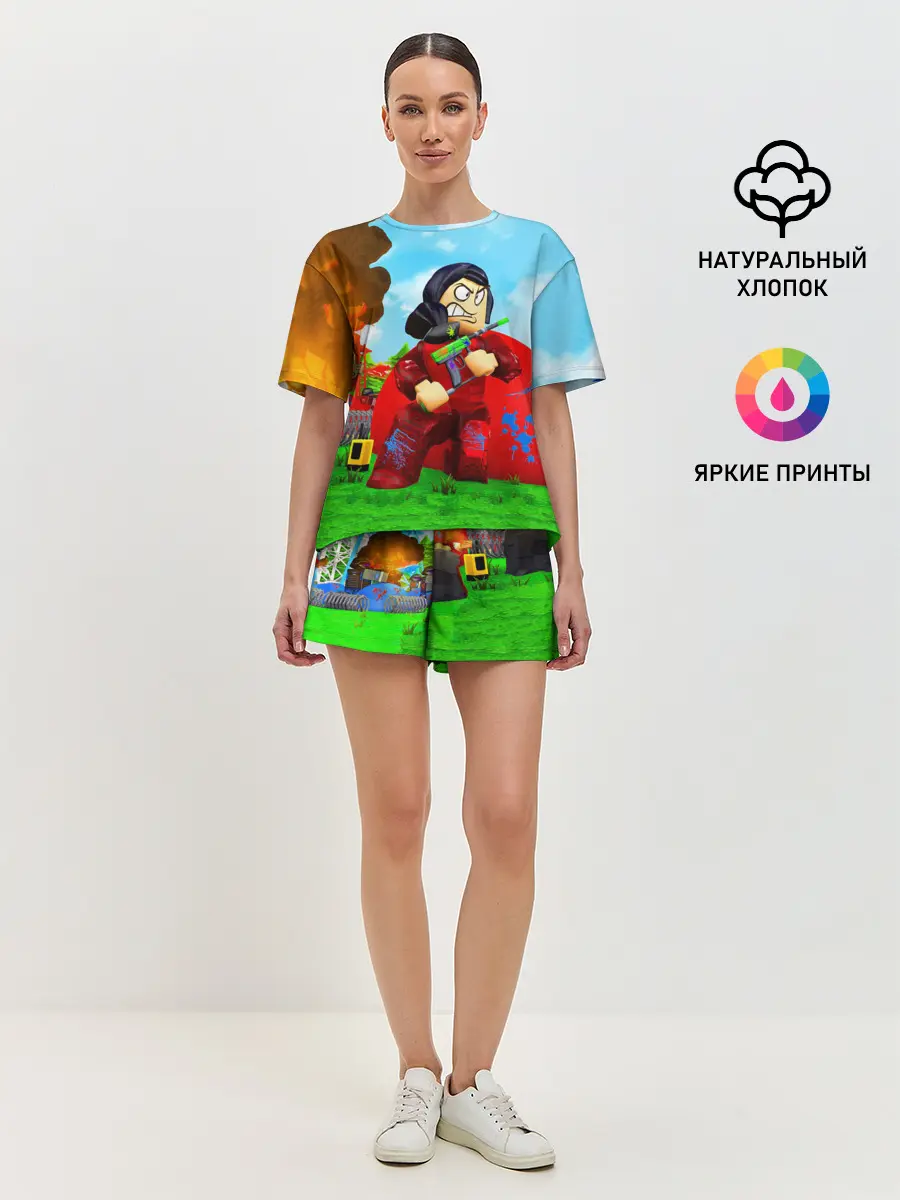 Женская пижама с шортами / ROBLOX