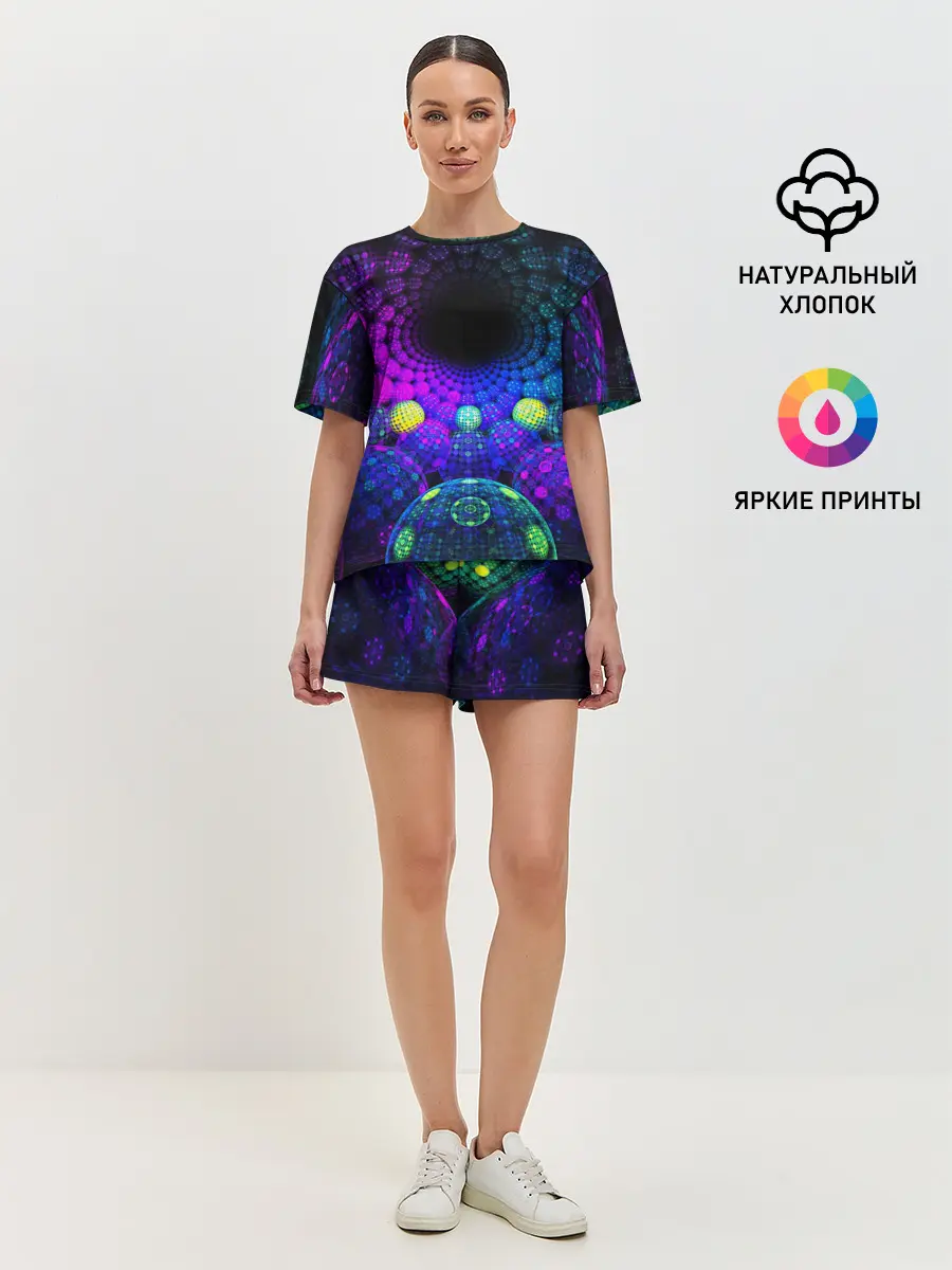 Женская пижама с шортами / PSY NEON