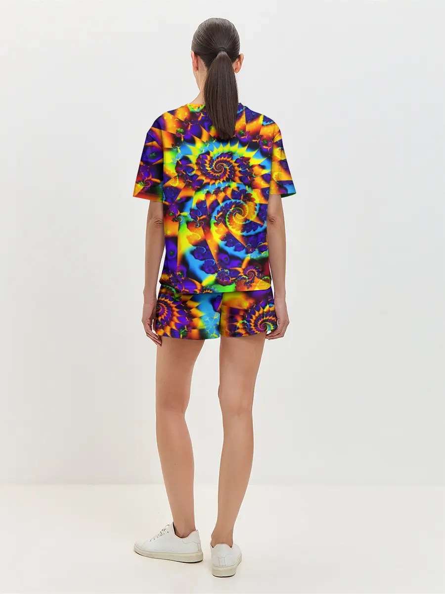 Женская пижама с шортами / TIE-DYE COLOR