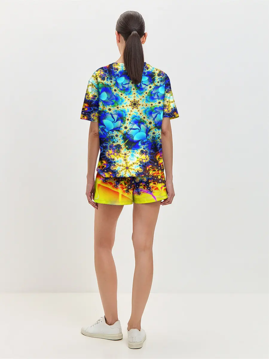 Женская пижама с шортами / ИЛЛЮЗИЯ ФРАКТАЛОВ