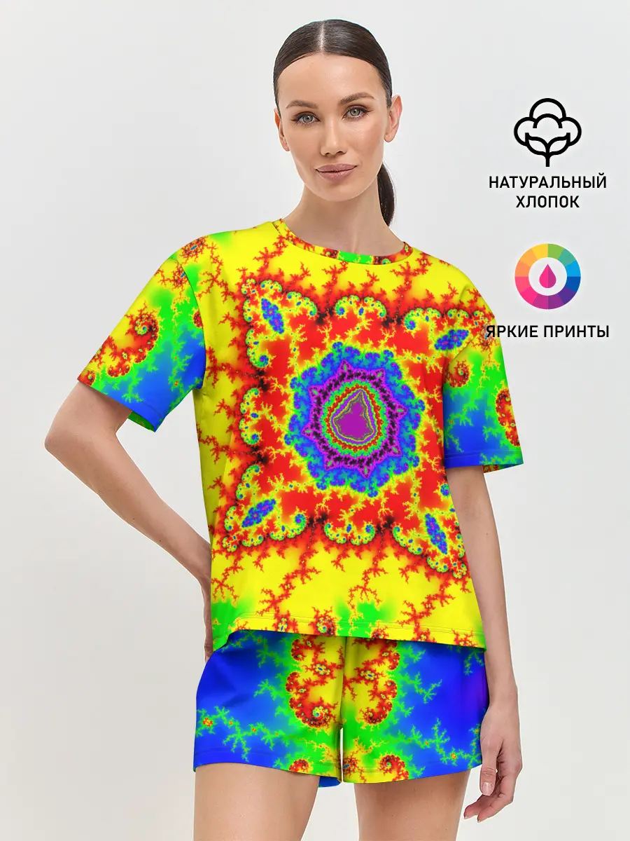 Женская пижама с шортами / АБСТРАКТНЫЕ РАЗРЫВЫ