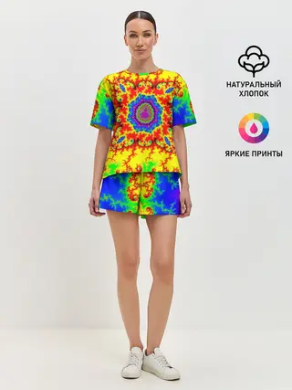 Женская пижама с шортами / АБСТРАКТНЫЕ РАЗРЫВЫ