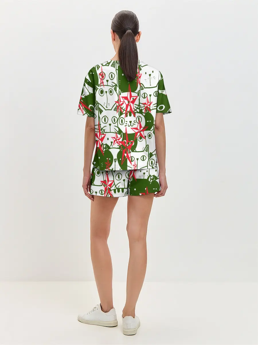 Женская пижама с шортами / КИСЫ