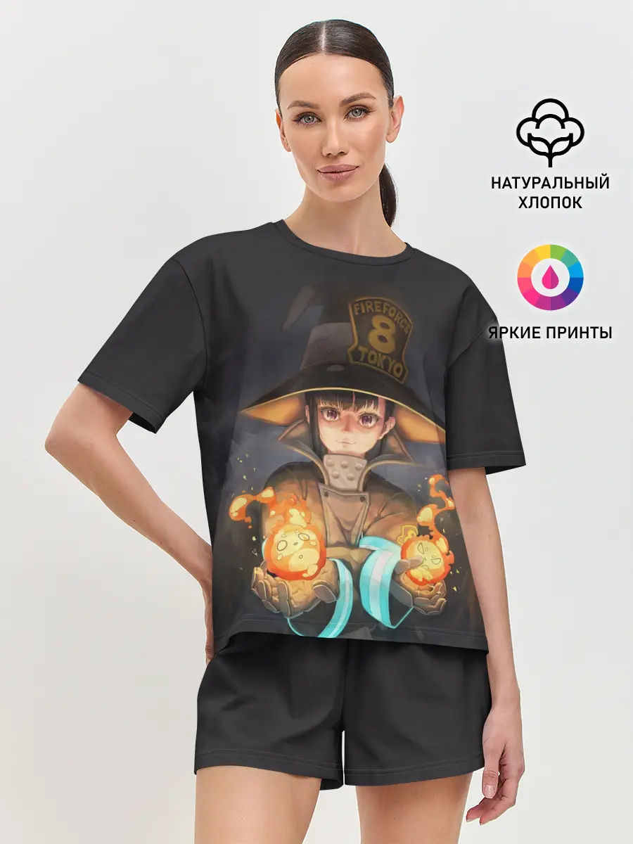 Женская пижама с шортами / enenno shouboutai Fire Force