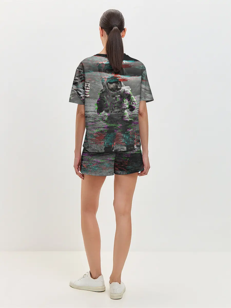 Женская пижама с шортами / Космонавт