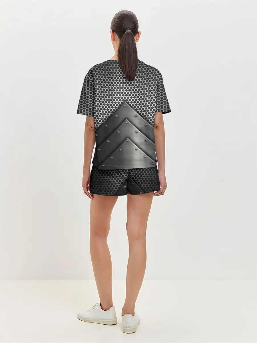 Женская пижама с шортами / Броня металлическая